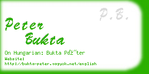 peter bukta business card